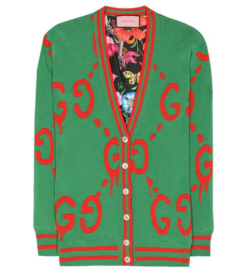 green gucci cardigan|Gucci cardigan for women.